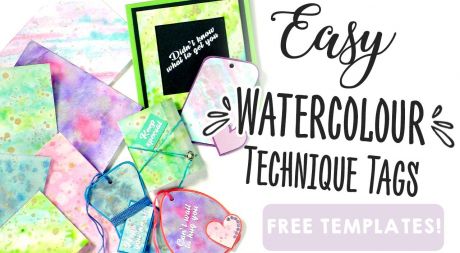 Watercolour Technique Tag Templates Watercolour Technique Tag Templates