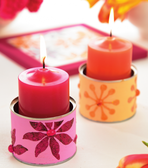Painted Candle Votives Free Craft Project More Crafts Crafts