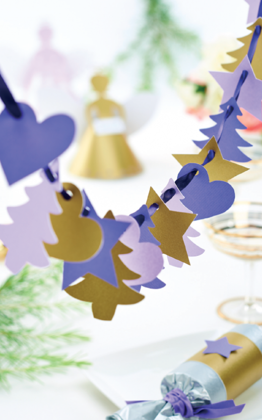 Purple & Gold Christmas Party Decs