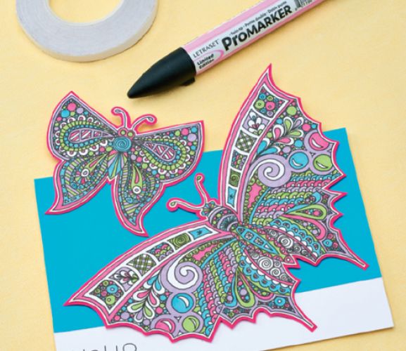 Zentangle Butterflies Free Card Making Downloads Card Making Digital Craft Crafts