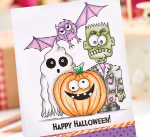 Colour a Spooky Halloween Card