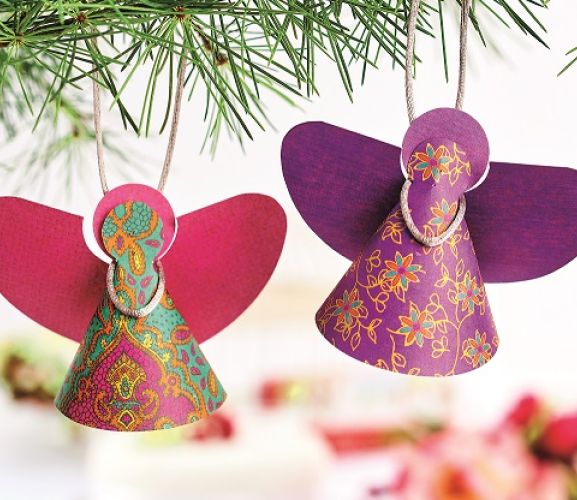 Handmade Christmas Paper Angels