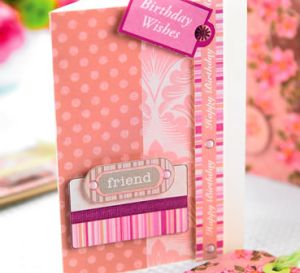 Polka Dot Pink Friend Card