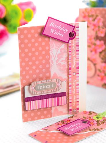 Polka Dot Pink Friend Card