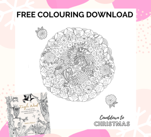 Countdown to Christmas: Tangle Wood Colouring Download