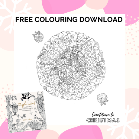 Countdown to Christmas: Tangle Wood Colouring Download