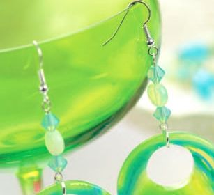 Seaside Blue & Green Bead Earrings