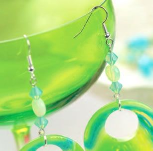 Seaside Blue & Green Bead Earrings