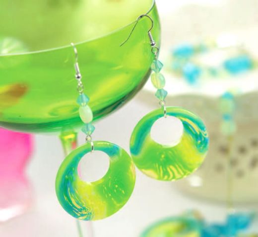 Seaside Blue & Green Bead Earrings