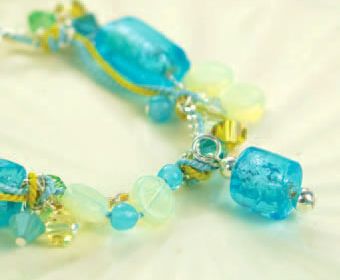 Seaside Blue & Green Bead Bracelet