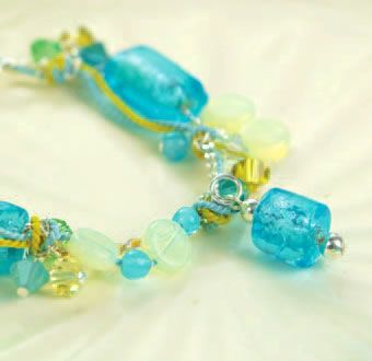 Seaside Blue & Green Bead Bracelet