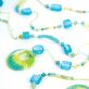 Seaside Blue & Green Bead Lariat Necklace