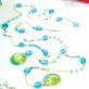 Seaside Blue & Green Bead Lariat Necklace