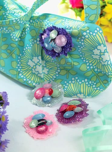 Colourful Crystal Bag Brooches