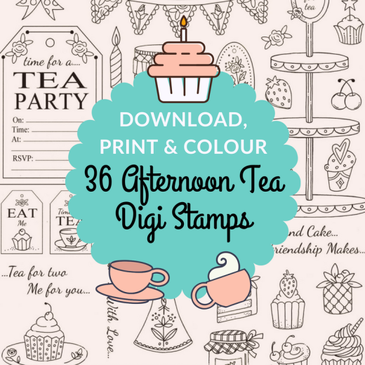 36 Afternoon Tea Digi Stamps