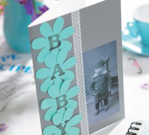 Stamped Letter Baby Card, Notebook & Notecards