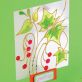 Acetate Painted Christmas Holly  Window Card