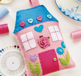 Sweet Stitched Cottage Pincushion Sweet Stitched Cottage Pincushion
