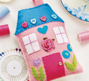 Sweet Stitched Cottage Pincushion