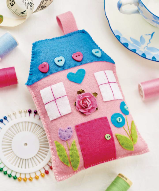 Sweet Stitched Cottage Pincushion