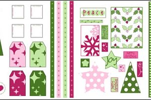 Holly & Christmas Tree Sentiments & Free Papers