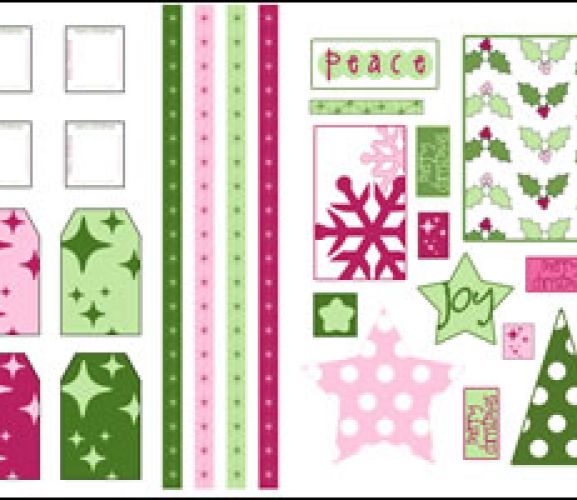 Holly & Christmas Tree Sentiments & Free Papers