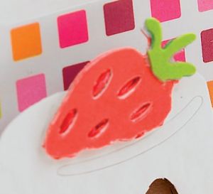 Die Cut Strawberry Cake Birthday Card