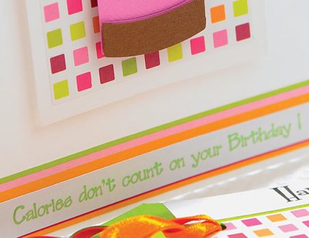 Die Cut Strawberry Cake Birthday Card