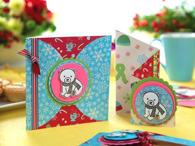 Stamped Polar Bear Christmas Cards