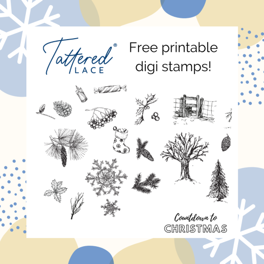 Countdown to Christmas: Tattered Lace digi stamps