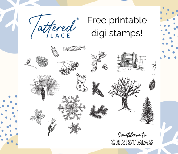 Countdown to Christmas: Tattered Lace digi stamps