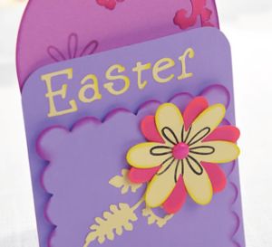 Die-cut Easter Greeting Card