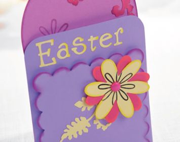 Die-cut Easter Greeting Card