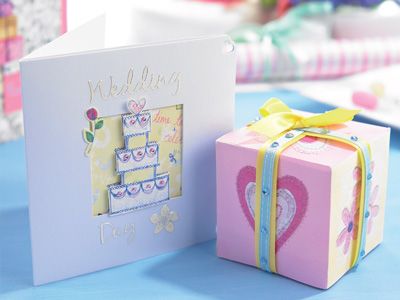 Handmade Wedding Card, Gift Tag & Box Set