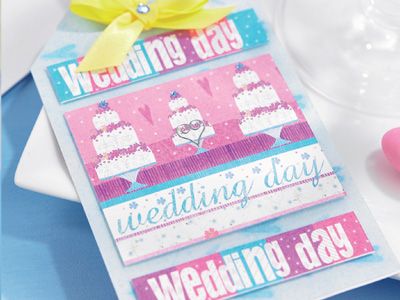 Handmade Wedding Card, Gift Tag & Box Set