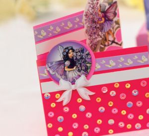 Whimsical Purple Fairy Greeting Card