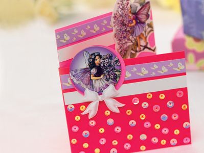 Whimsical Purple Fairy Greeting Card