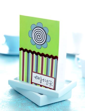 Retro Stamped Flower Gate Fold Card Set