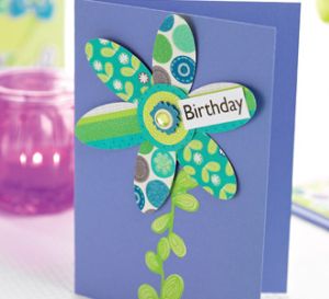 Fuss Free Flower Birthday Card