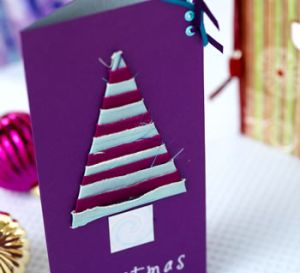 Quilled  & Stamped Funky Christmas Cards