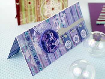 Quilled  & Stamped Funky Christmas Cards