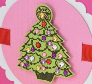 Gem Glitzy Christmas Tree Card