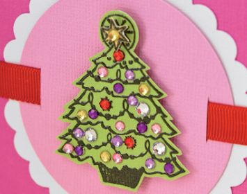 Gem Glitzy Christmas Tree Card Gem Glitzy Christmas Tree Card