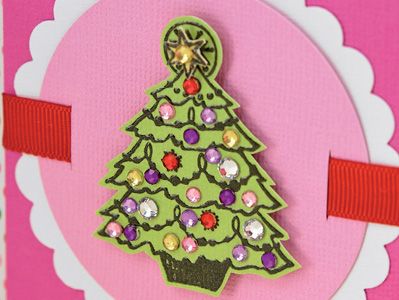 Gem Glitzy Christmas Tree Card