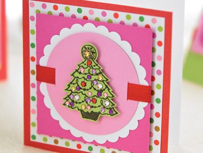 Gem Glitzy Christmas Tree Card