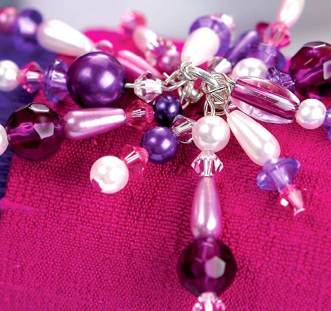 Crepe Paper & Silk Dupion Beaded Table Decorations