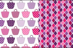 Pink & Purple Print Sentiments & Free Papers