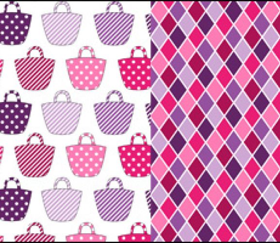 Pink & Purple Print Sentiments & Free Papers