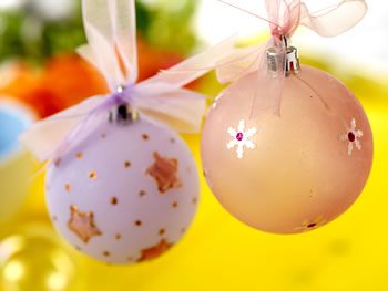 Painted Christmas Baubles