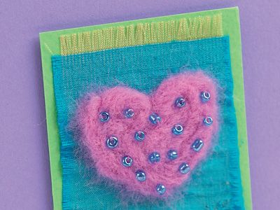 Needle Felted Heart Card Tutorial